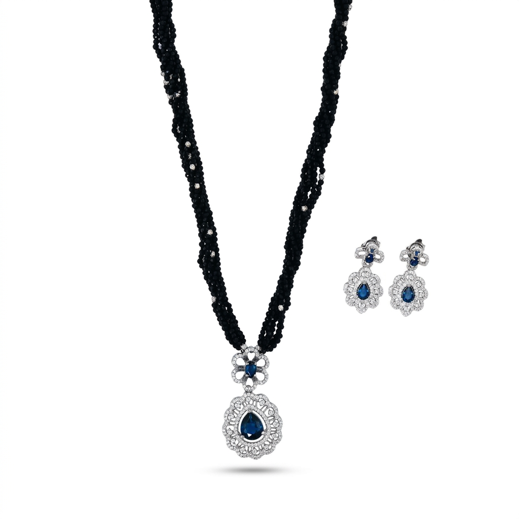 Neelima Sapphire Dori Necklace